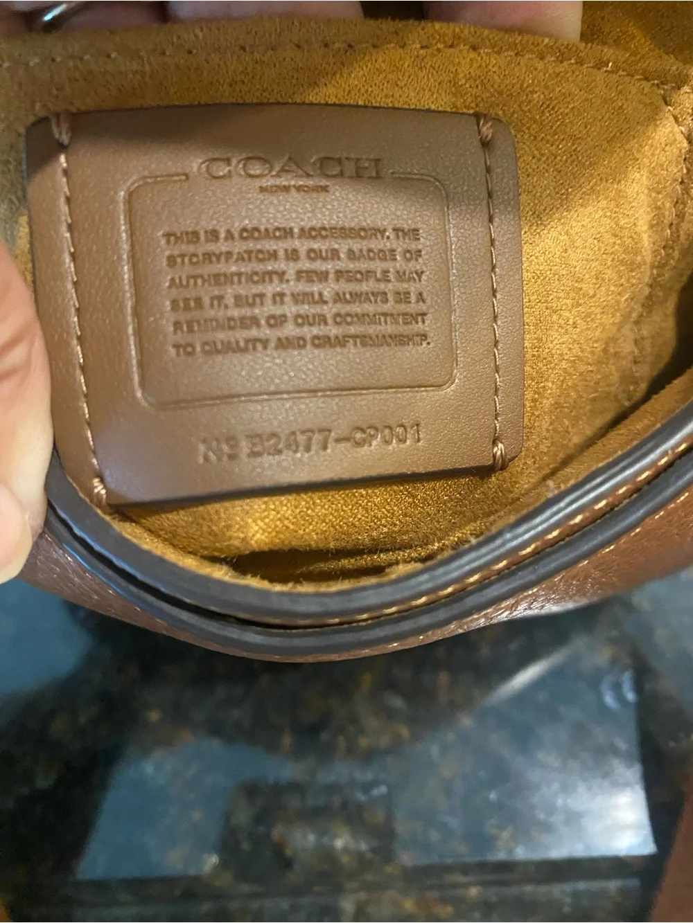 Coach Pebbled Leather Crossbody in Camel Brown with Gold Hardware